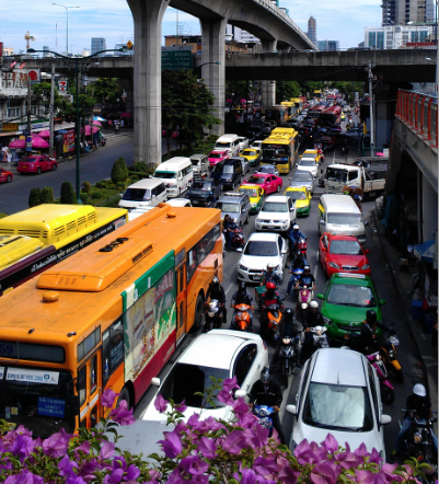 Just your typical daily traffic in Bangkok. Image by Nicholas Chu.